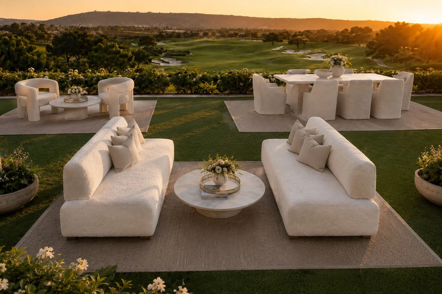 Patio Crush lounge and outdoor furniture for patios, golf courses, and event spaces.